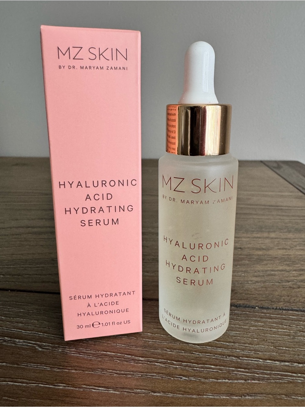 MZ SKIN Hyaluronic Acid Hydrating Serum — Pink & Gold